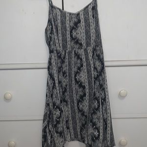 spaghetti strap patterned dress